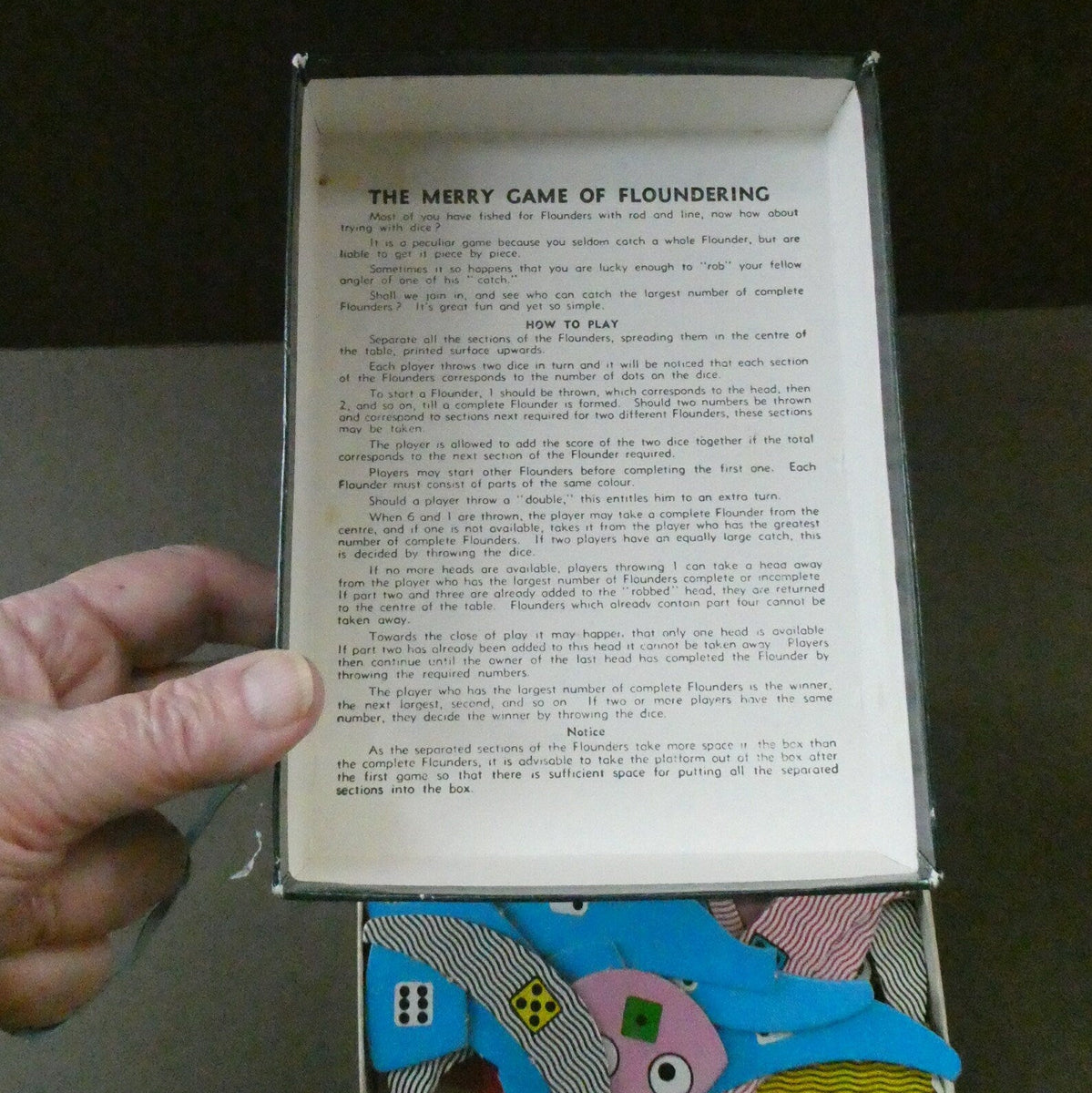 COMPLETE. Vintage The Merry Game of Floundering in Original Box by Spe