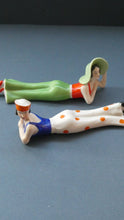 Load image into Gallery viewer, ORIGINAL 1920s German "Bathing Beauty" Porcelain Art Deco Miniature Figurine