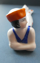 Load image into Gallery viewer, ORIGINAL 1920s German "Bathing Beauty" Porcelain Art Deco Miniature Figurine