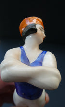 Load image into Gallery viewer, ORIGINAL 1920s German "Bathing Beauty" Porcelain Art Deco Miniature Figurine
