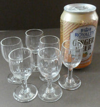 Load image into Gallery viewer, Pretty Set of Six VINTAGE CRYSTAL Tiny Liqueur Glasses. Possibly Stuart Crystal
