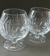Load image into Gallery viewer, Set of SIX Matching Cut Crystal Brandy Glasses. Height 4 1/4 inches
