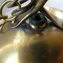 Load image into Gallery viewer, 1920s Antique Hanging Hall or Porch Lantern. Brass and Glass in the Gothic Style