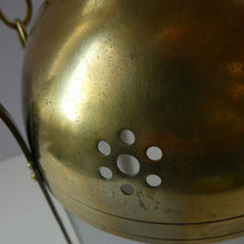 Load image into Gallery viewer, 1920s Antique Hanging Hall or Porch Lantern. Brass and Glass in the Gothic Style