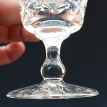 Load image into Gallery viewer, Pair of EDINBURGH CRYSTAL Small OBAN White Wine Glasses. SIGNED Height 4 5/8 inches