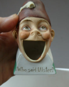 1920s Schafer & Vater Ashtray Match Holder. Who Said Ulster? 
