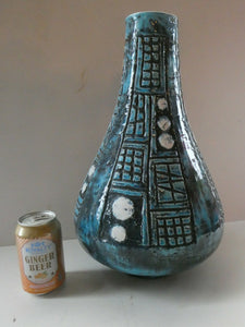 MASSIVE Vintage 1960s West German BRUSTALIST Bottle Vase. Uberlacker Ceramics / U-keramik; 41 cm in height