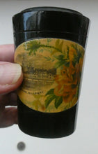 Load image into Gallery viewer, Antique 19th Century MAUCHLINE Ware Black Lacquer Tumbler Box
