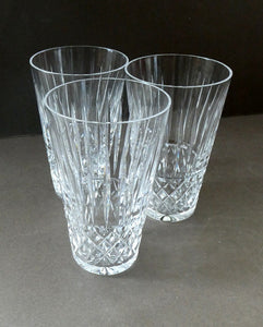 SET OF FIVE Vintage WATERFORD CRYSTAL "Tramore (Cut)" Highball Tumbler. 5 inches in height