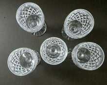 Load image into Gallery viewer, Vintage WATERFORD CRYSTAL &quot;Boyne&quot;. SET OF FIVE Sherry Glasses. Each 4 1/4 inches in height
