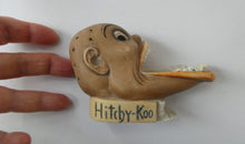 Load image into Gallery viewer, Antique Porcelain SMOKING Head Ashtray and Match Holder by Schafer &amp; Vater. HITCHY-KOO
