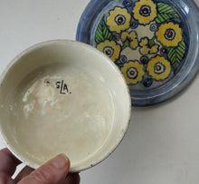 Load image into Gallery viewer, Scottish Lady Painter 1920s Art Pottery Hand Painted Cheese Dome
