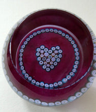 Load image into Gallery viewer, 1980s Caithness Paperweight (for Edinburgh Crystal). Heart Motif with Viewing Facet
