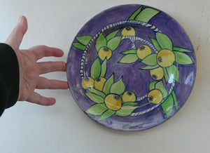 SCOTTISH POTTERY. Scottish Lady Decorator / Painter. 1930s Hand-Painted Plate. 9 inches