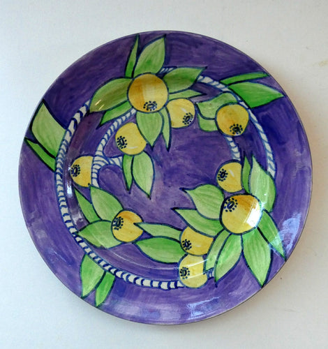 SCOTTISH POTTERY. Scottish Lady Decorator / Painter. 1930s Hand-Painted Plate. 9 inches