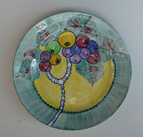 SCOTTISH POTTERY. Scottish Lady Decorator / Painter. 1930s Hand-Painted Plate. 8 3/4 inches