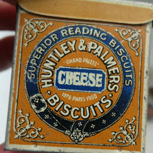 Load image into Gallery viewer, Vintage 1930s MINIATURE or SAMPLE Tin for Huntley and Palmer Biscuits. Yellow Colour