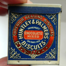 Load image into Gallery viewer, Vintage 1930s MINIATURE or SAMPLE Tin for Huntley and Palmer Biscuits. Blue Colour