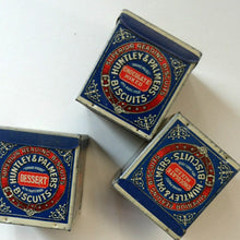 Load image into Gallery viewer, Vintage 1930s MINIATURE or SAMPLE Tin for Huntley and Palmer Biscuits. Blue Colour
