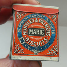 Load image into Gallery viewer, Vintage 1930s MINIATURE or SAMPLE Tin for Huntley and Palmer Biscuits. Red Colour