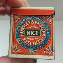 Load image into Gallery viewer, Vintage 1930s MINIATURE or SAMPLE Tin for Huntley and Palmer Biscuits. Red Colour