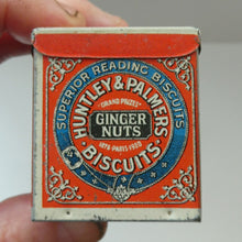 Load image into Gallery viewer, Vintage 1930s MINIATURE or SAMPLE Tin for Huntley and Palmer Biscuits. Red Colour