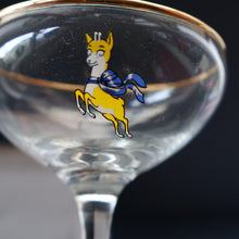 Load image into Gallery viewer, 1960s Collectable BOXED SET of Six Babycham Glasses with Yellow Deer Motif