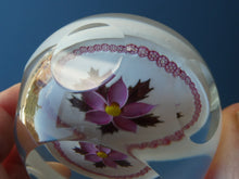Load image into Gallery viewer, LIMITED EDITION 1983 Caithness Glass Paperweight. Entitled &quot;Winter Flower&quot; by William Manson
