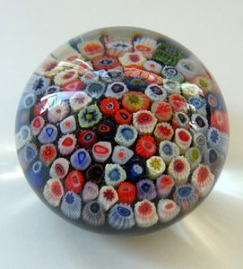 1960s Large Vintage Strathearn Millefiori Close Pack Carpet Paperweight