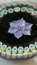 Load image into Gallery viewer, Vintage Caithness Paperweight (for Edinburgh Crystal). Lilac Floral Motif
