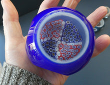 Load image into Gallery viewer, MURANO Faceted Paperweight with Double Overlay &amp; Internal Millefiori Floating Layer

