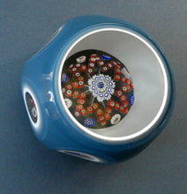 Load image into Gallery viewer, 1982 WHITEFRIARS Faceted Paperweight with Double Overlay. Star of Roses by Colin Terris
