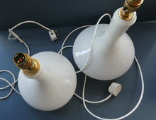 Load image into Gallery viewer, 1960s White Danish Holmegaard Glass Lamp. 14 1/2 inches in height
