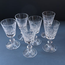 Load image into Gallery viewer, SET OF SIX. Vintage 1960s Edinburgh Crystal PORT WINE OR LIQUEUR Glasses. Star of Edinburgh 4 1/2 inches