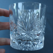 Load image into Gallery viewer, Vintage LOT OF FIVE 1980s Edinburgh Crystal Whisky Tumblers STAR OF EDINBURGH Pattern. 3 1/4 inches