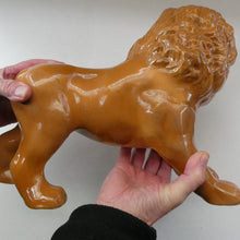 Load image into Gallery viewer, SiNGLE ANTIQUE Victorian Standing Staffordshire Style Bo'ness Lion. Large in Excellent Condition