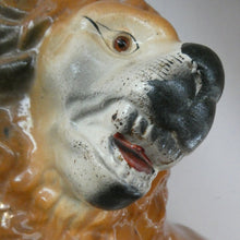 Load image into Gallery viewer, SiNGLE ANTIQUE Victorian Standing Staffordshire Style Bo'ness Lion. Large in Excellent Condition