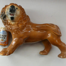 Load image into Gallery viewer, SiNGLE ANTIQUE Victorian Standing Staffordshire Style Bo'ness Lion. Large in Excellent Condition