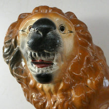 Load image into Gallery viewer, SiNGLE ANTIQUE Victorian Standing Staffordshire Style Bo'ness Lion. Large in Excellent Condition