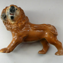 Load image into Gallery viewer, SiNGLE ANTIQUE Victorian Standing Staffordshire Style Bo'ness Lion. Large in Excellent Condition
