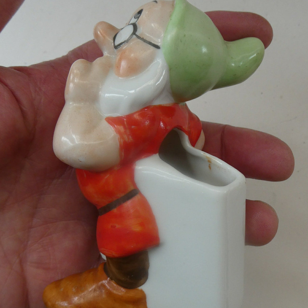Rare 1930s Novelty Toothbrush Holder. Walt Disney Copyright Figurine Iconic Edinburgh