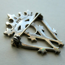 Load image into Gallery viewer, SCOTTISH SILVER. Large Vintage 1950s  LUCKENBOOTH Brooch. JOHN HART Monogram