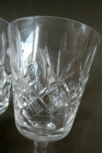 PAIR of Edinburgh Crystal Large Red Wine Goblets. LOMOND PATTERN 6 3/4 inche
