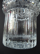 Load image into Gallery viewer, Vintage Clear Glass Vase with Trumpet Shaped Rim and Dimpled Neck; Probably Czech Sklo
