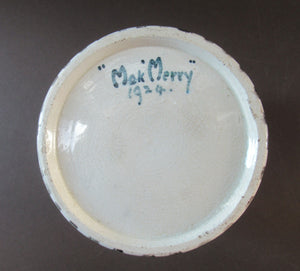 1920s Scottish Pottery Mak Merry Jug with White Prunus Flowers