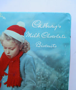 1950s Cadbury's Biscuits Christmas Advertising Tin
