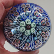 Load image into Gallery viewer, Vintage Scottish Glass Paperweight. Strathearn Millefiori 10 Spokes