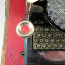 Load image into Gallery viewer, Antique German Toy Typewriter with Rotary Dial. DRGM  / DRP USA patent in original box
