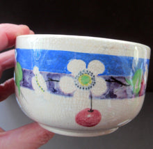 Load image into Gallery viewer, Mak Merry 1920s Scottish Pottery Bowl Blue with White Prunus Flowers
