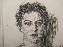 Load image into Gallery viewer, Anders Zorn Original Pencil Signed Etching. Mrs Cleveland II - the Presdient&#39;s Wife
